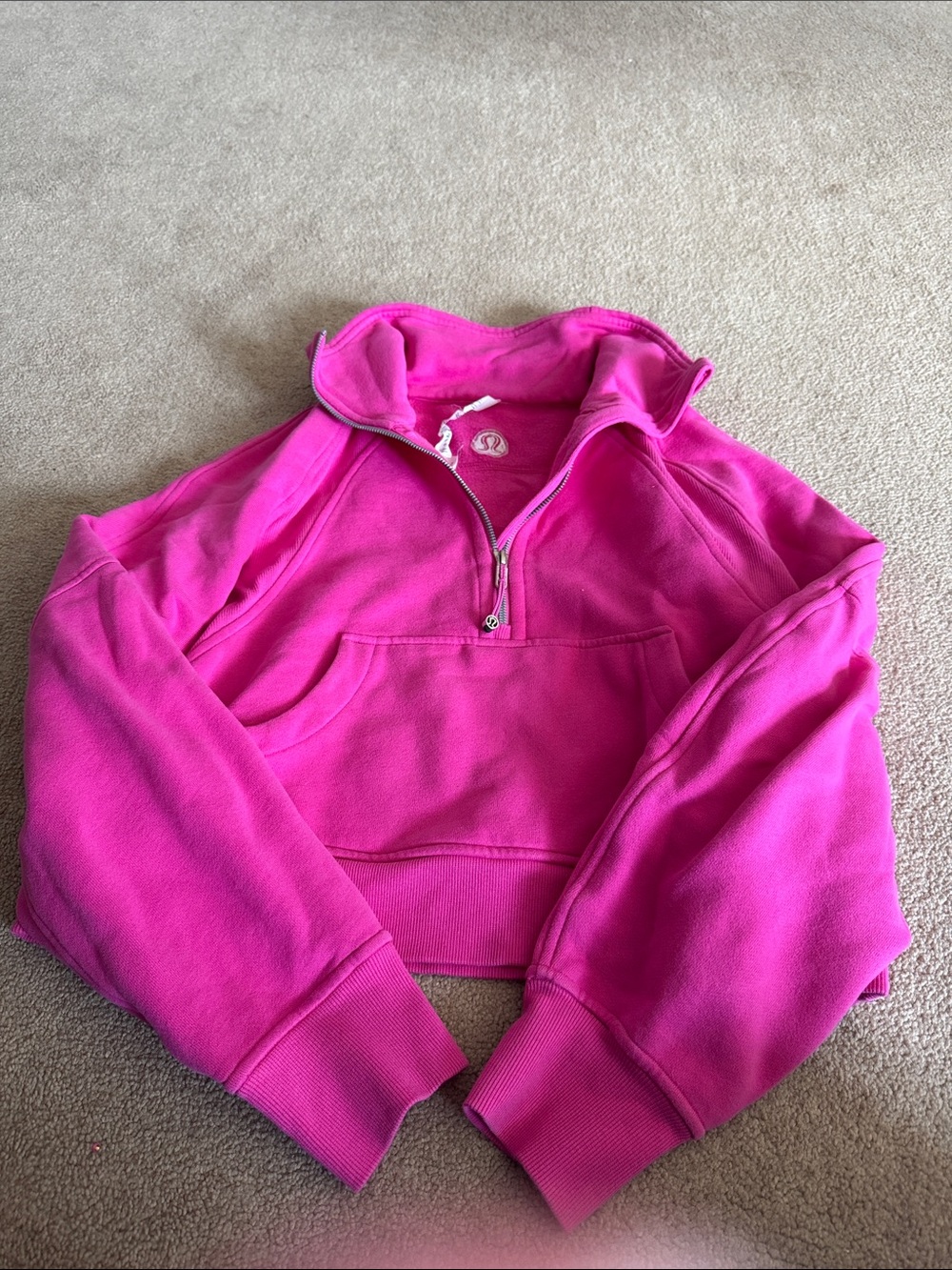 Lululemon Scuba Cropped Quarter-Zip Pullover Sweater